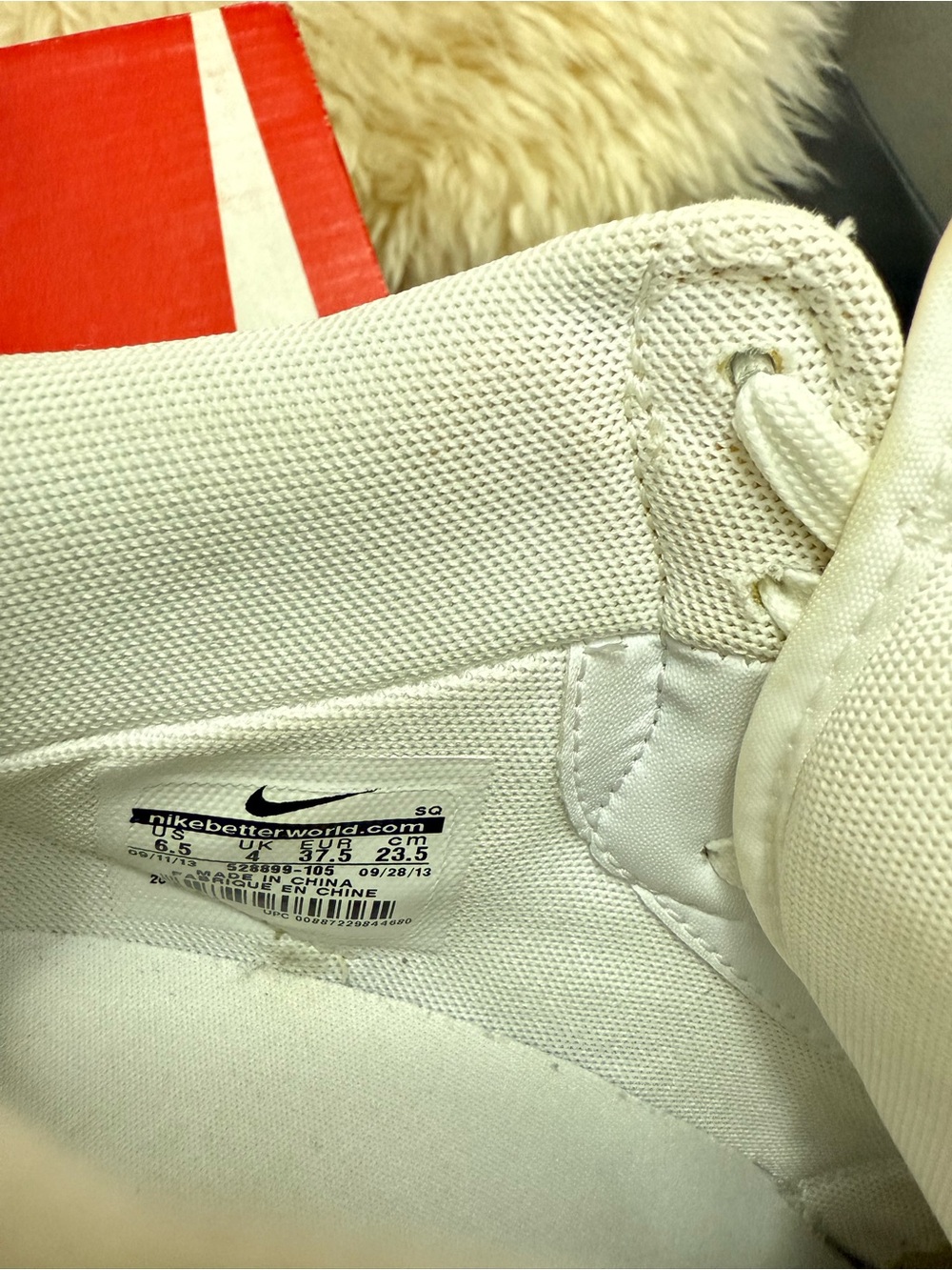 RARE Nike Triple White Croc Dunk Sky Hi Wedge Sneakers Japan Women’s 6.5 W/Box - Picture 8 of 8